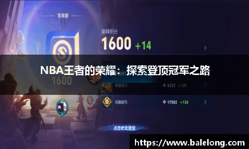 NBA王者的荣耀：探索登顶冠军之路